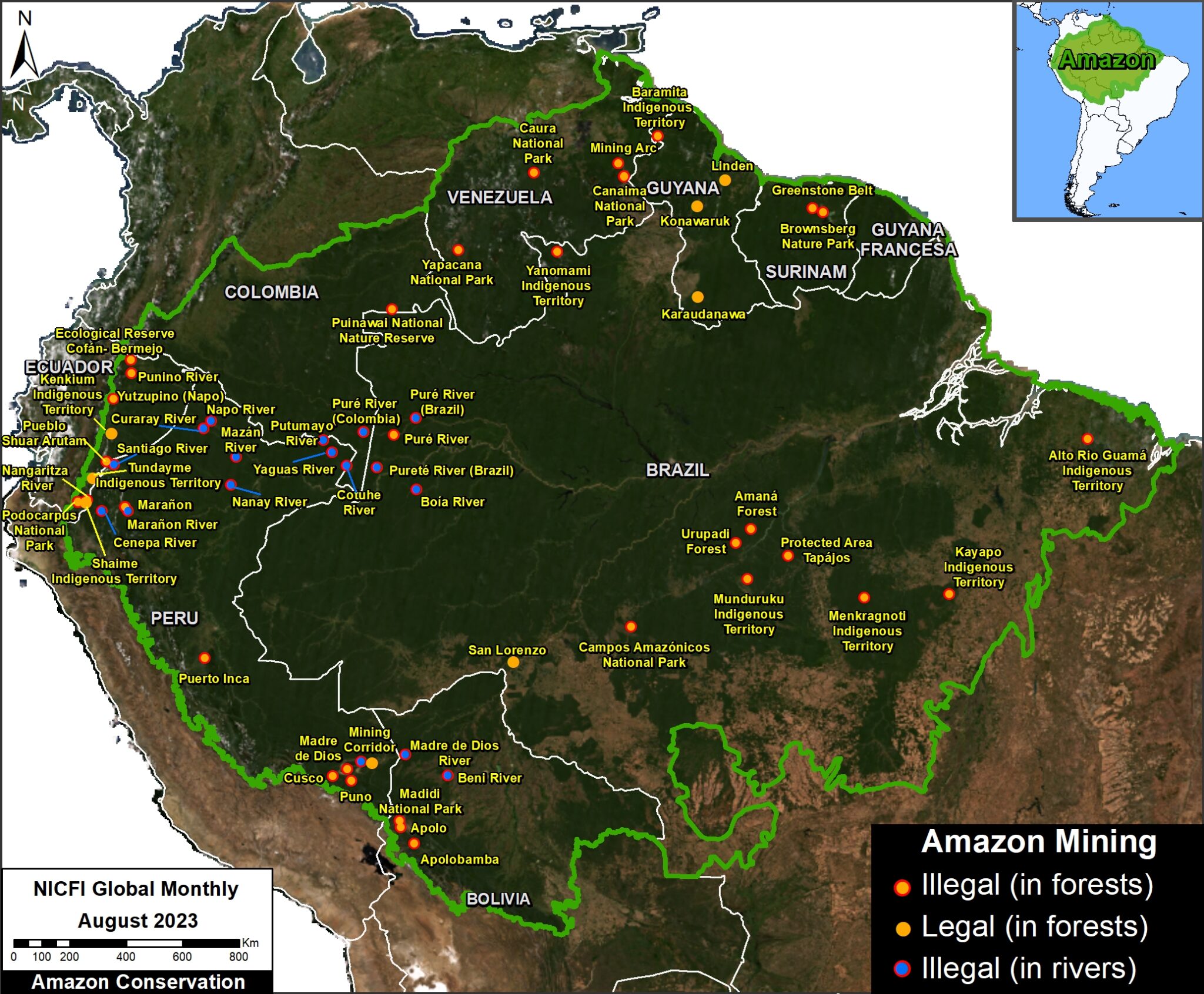 MAAP #197: Illegal Gold Mining Across the Amazon - MAAP